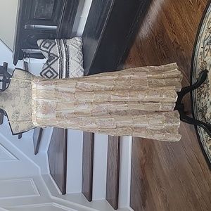 Free People Tiered Overlay Dress Midi S Absolutely Beautiful Green Lavender